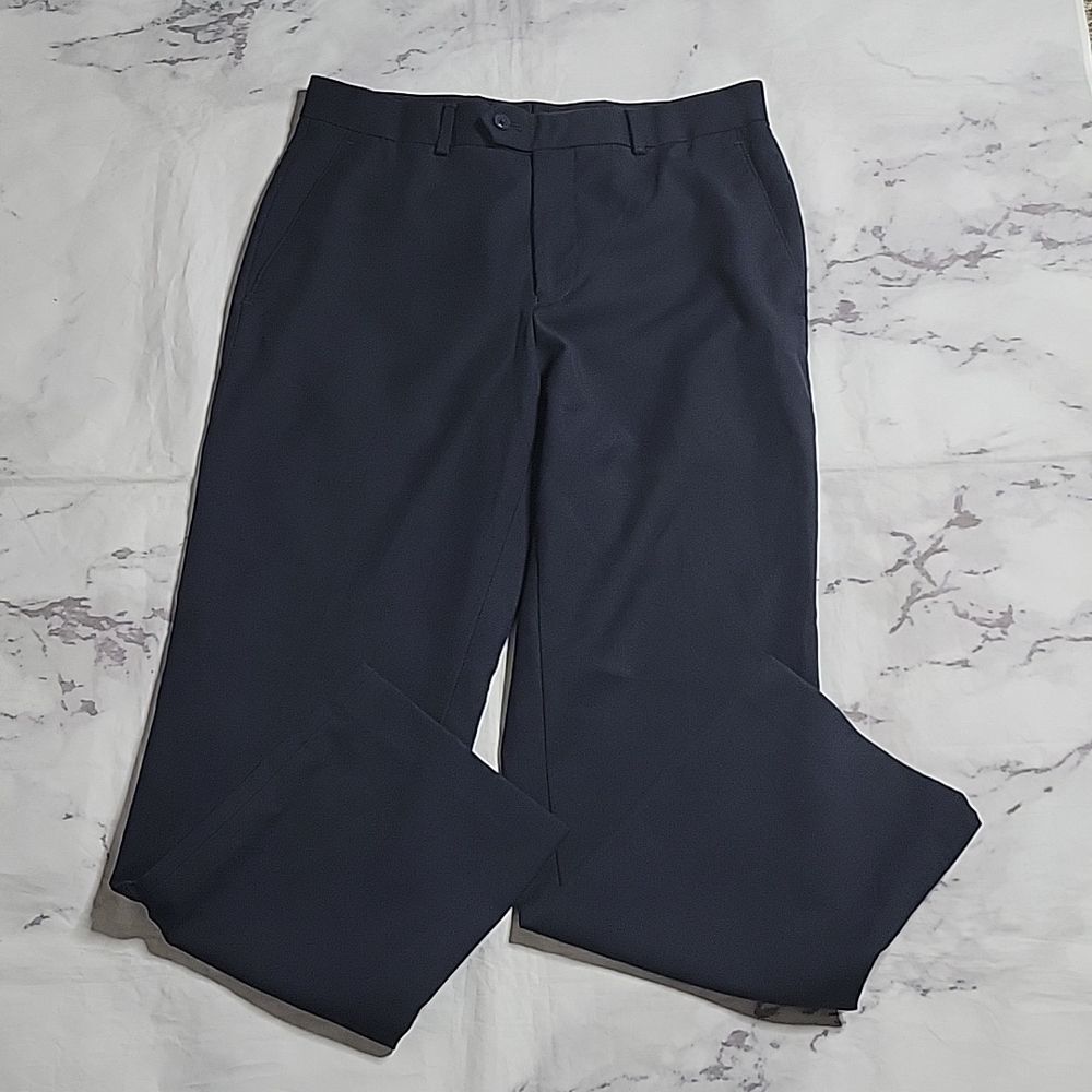 Stafford Classic Fit Navy Dress Pants - Picture 4 of 4